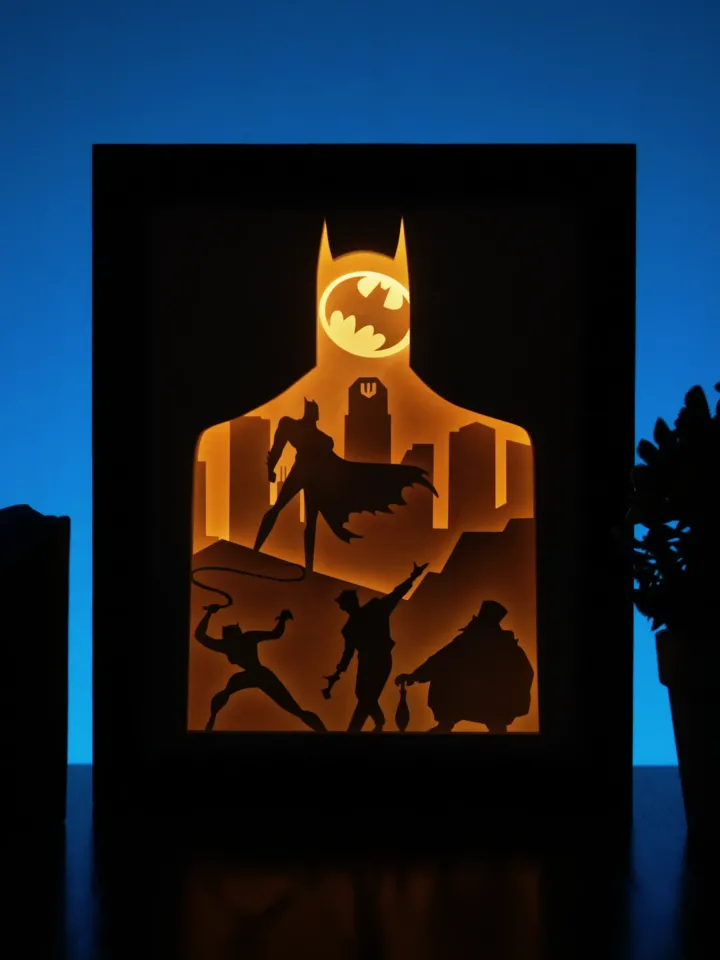 Batman Lightbox Templates (PDF+SVG) + Tutorial