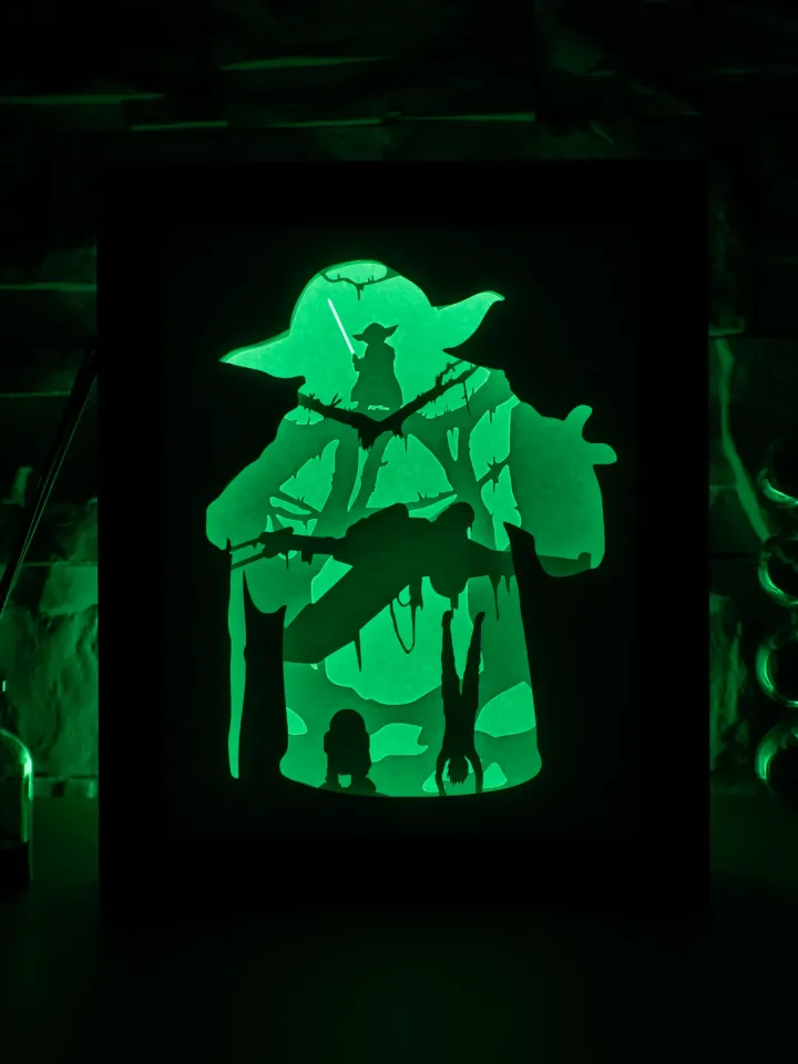 Yoda DIY Lightbox Templates (PDF+SVG) + Tutorial